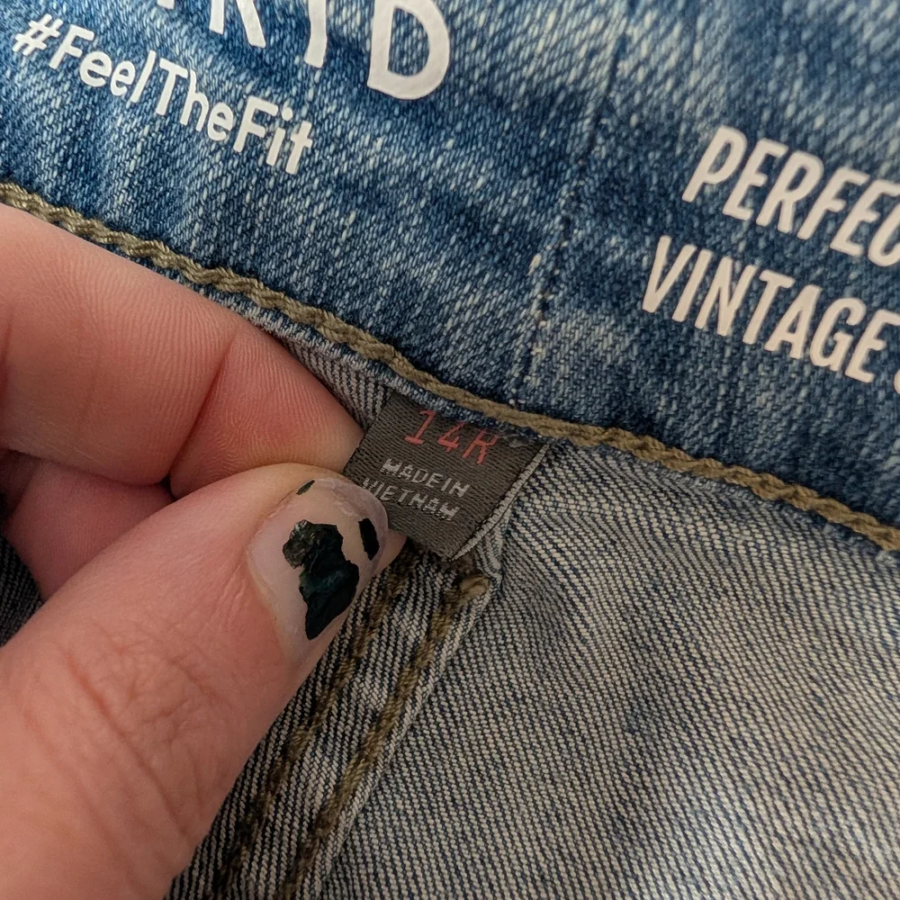 Torrid Wide Leg Jeans Stretch High Rise Light Wash Denim 14R - Picture 7 of 10